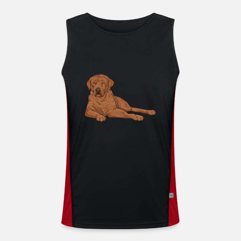 Foxred Labrador Fox Red Labrador Retriever Men's Functional Contrast Tank Top 