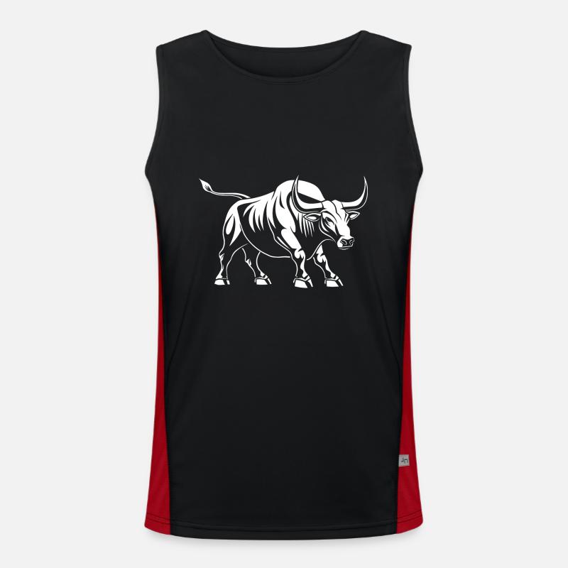 Stier Funktionelles Kontrast-Tank Top für Männer 