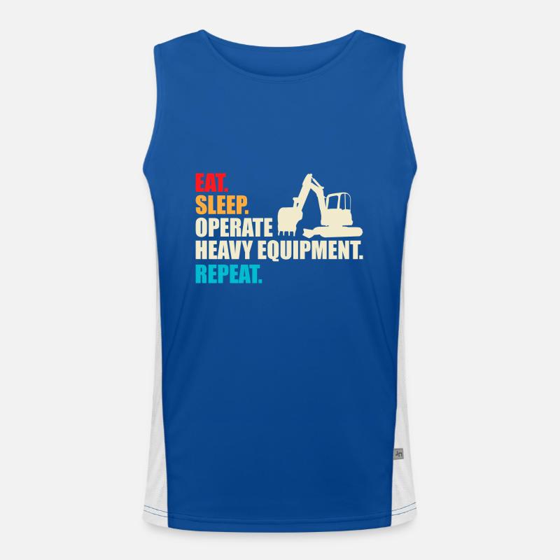 Construction machinery operator Excavator driver Excavator driver Construction workers Men's Functional Contrast Tank Top 