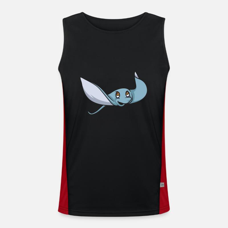 Stachelrochen Mantarochen Ozean Rochen Funktionelles Kontrast-Tank Top für Männer 