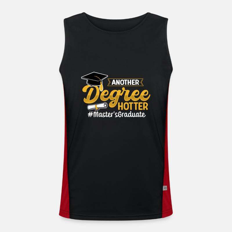 Master's Degree Studies Master's Degree - Men's Functional Contrast Tank Top - black/red