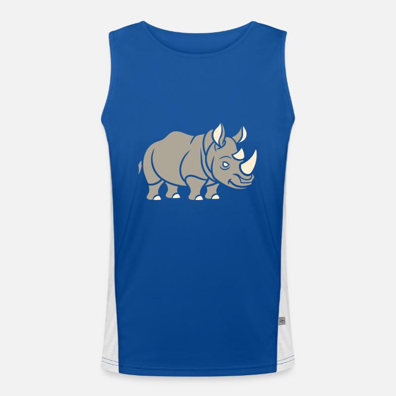 Nashorn Funktionelles Kontrast-Tank Top für Männer 
