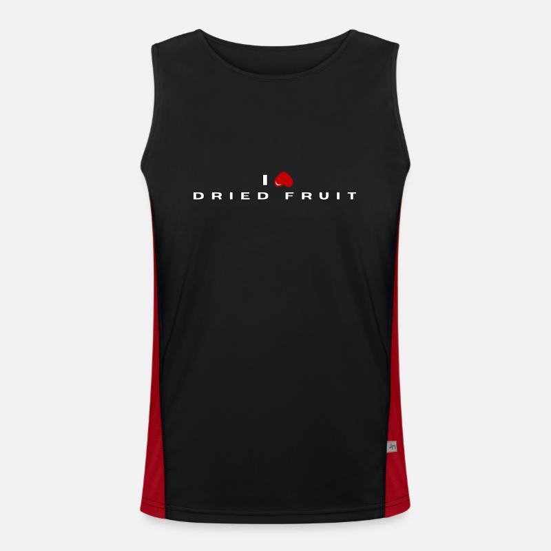 I hate Dried Fruit - Men's Functional Contrast Tank Top  - black/red