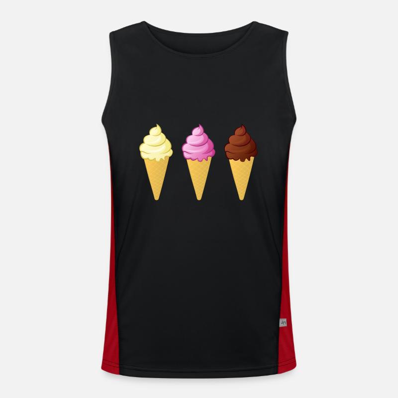 Eis Waffel Kostüme Eiscreme Eiskugel Waffeleis Funktionelles Kontrast-Tank Top für Männer 