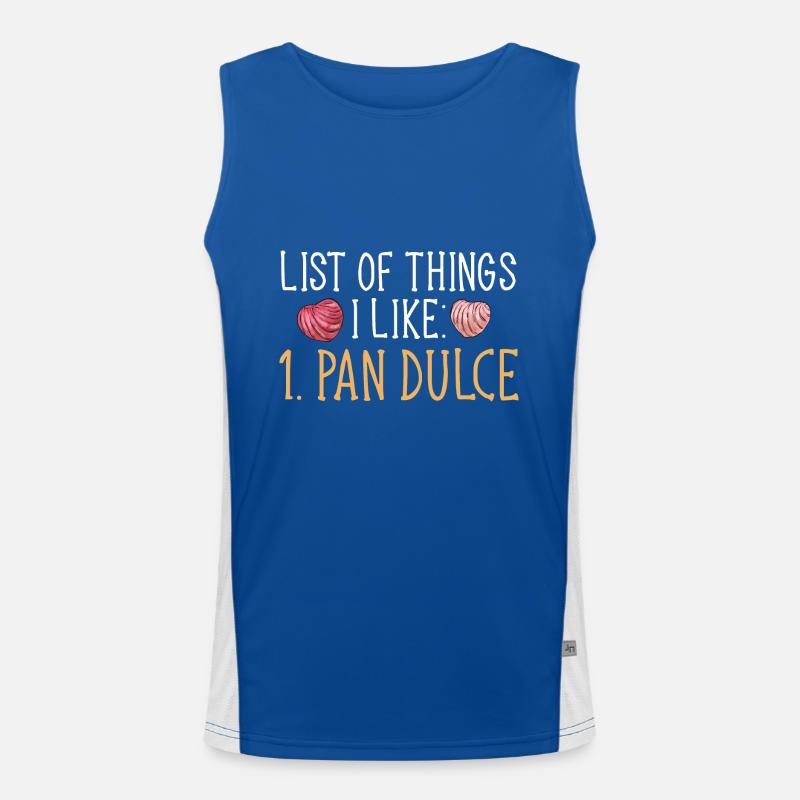Concha Hispanic Mexican Pan Dulce Men's Functional Contrast Tank Top 
