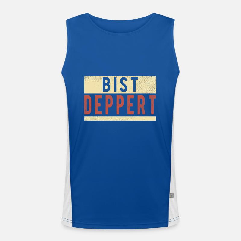 Bist Deppert Funktionelles Kontrast-Tank Top für Männer 