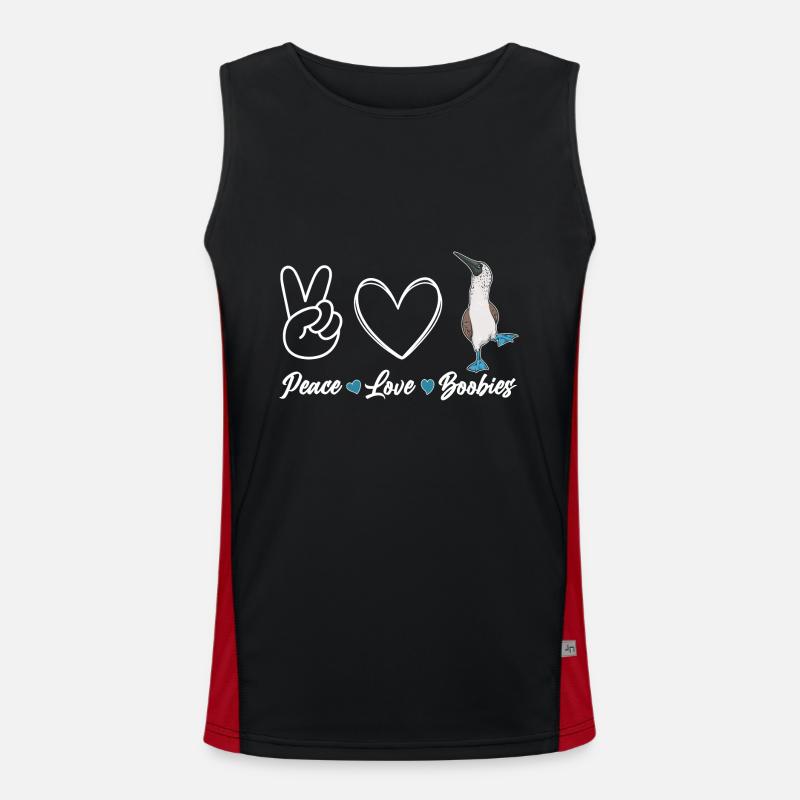 Blaufußtölpel Blue-footed Booby Seevogel Funktionelles Kontrast-Tank Top für Männer 