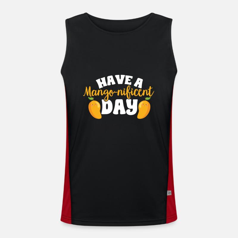 Mango Fruit Mango - Men's Functional Contrast Tank Top  - black/red