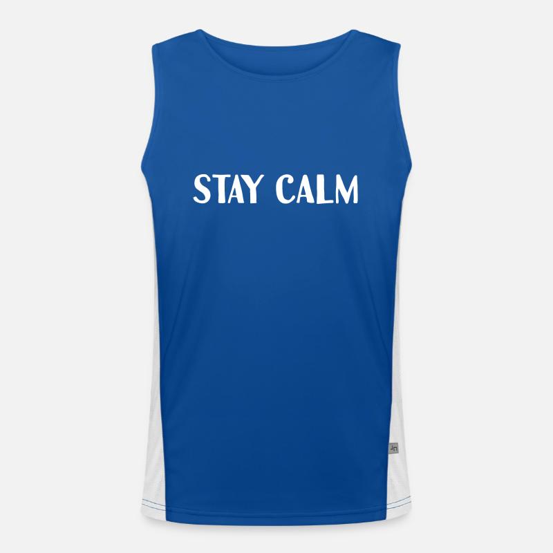 Stay Calm Men's Functional Contrast Tank Top 