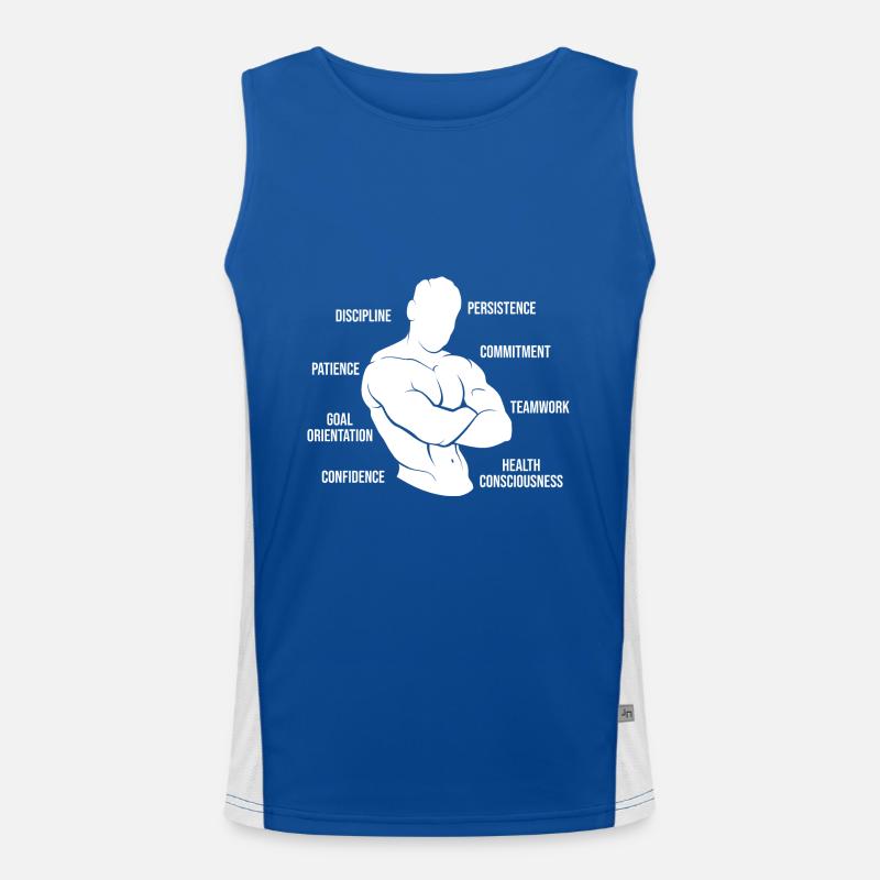 Dynamophilie Bodybuilder Compétences Anatomie Gym Débardeur respirant contrasté Homme 