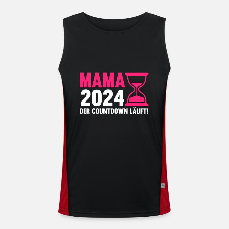 Werdende Mama 2024 Funktionelles Kontrast-Tank Top für Männer 
