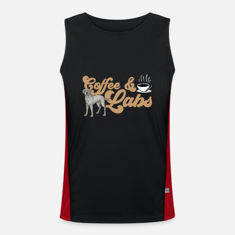 Silver Labrador Retriever Silver Lab Débardeur respirant contrasté Homme 