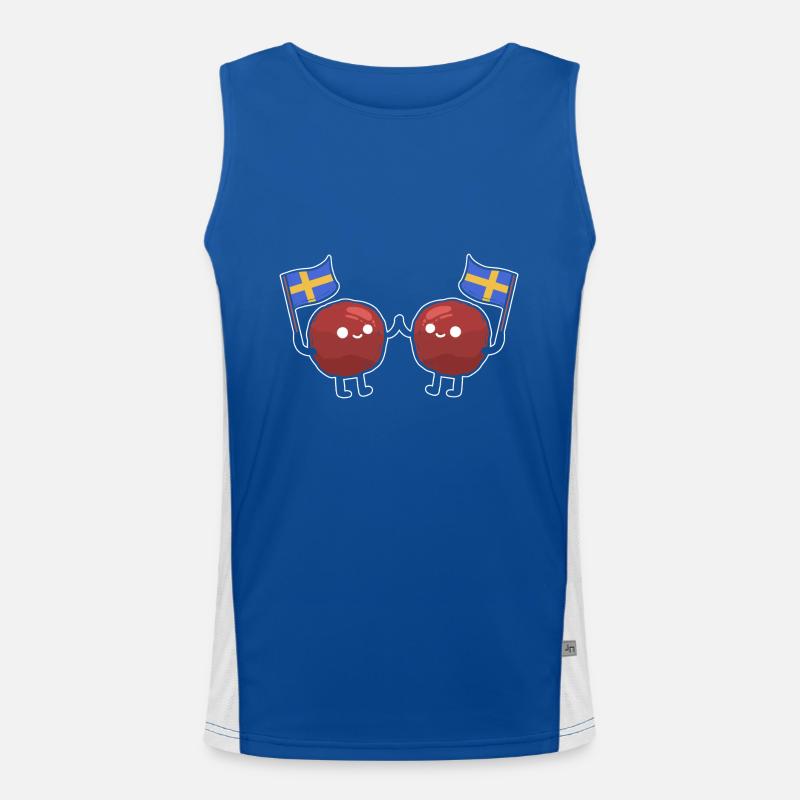 Schweden Schwedisch Fleischbällchen Funktionelles Kontrast-Tank Top für Männer 