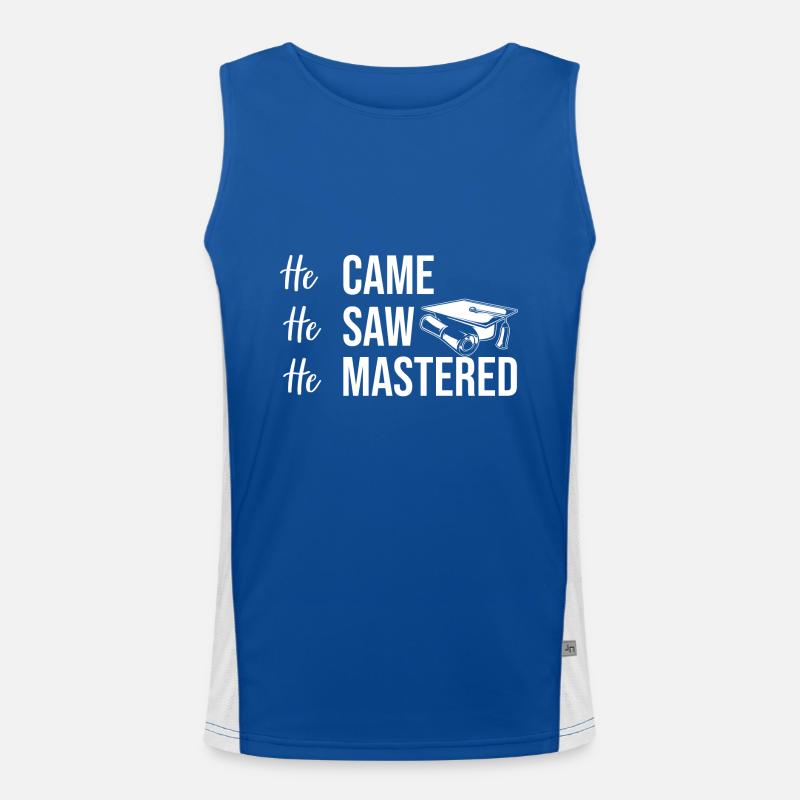 Master's Degree Studium Master Abschluss Funktionelles Kontrast-Tank Top für Männer 