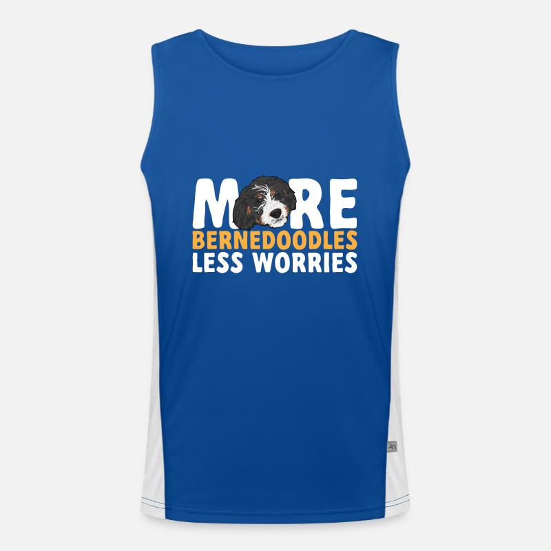 Bernedoodle Hund Funktionelles Kontrast-Tank Top für Männer 