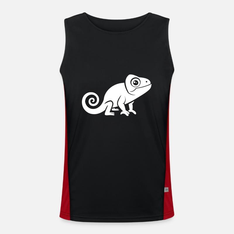 Chamäleon Funktionelles Kontrast-Tank Top für Männer 