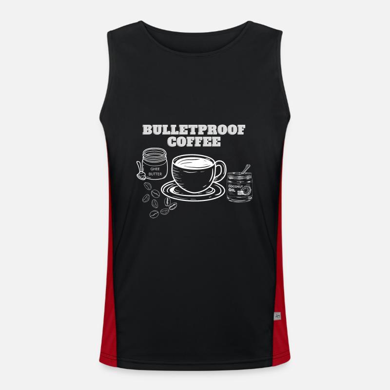 Régime cétogène avec café Bulletproof Débardeur respirant contrasté Homme 