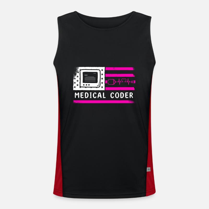 Medical Coder Coding Specialist Men's Functional Contrast Tank Top 