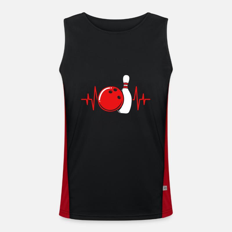 Bowling Funktionelles Kontrast-Tank Top für Männer 
