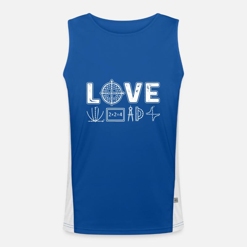 Math Teacher Math Teacher Love Men's Functional Contrast Tank Top 
