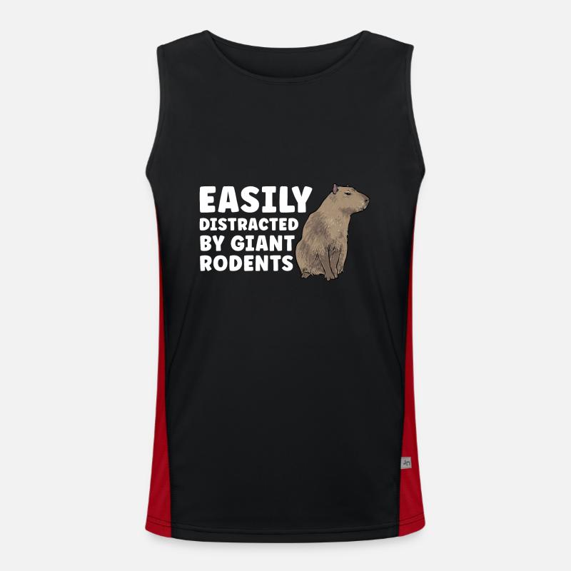 Capybara Nagetier Funktionelles Kontrast-Tank Top für Männer 