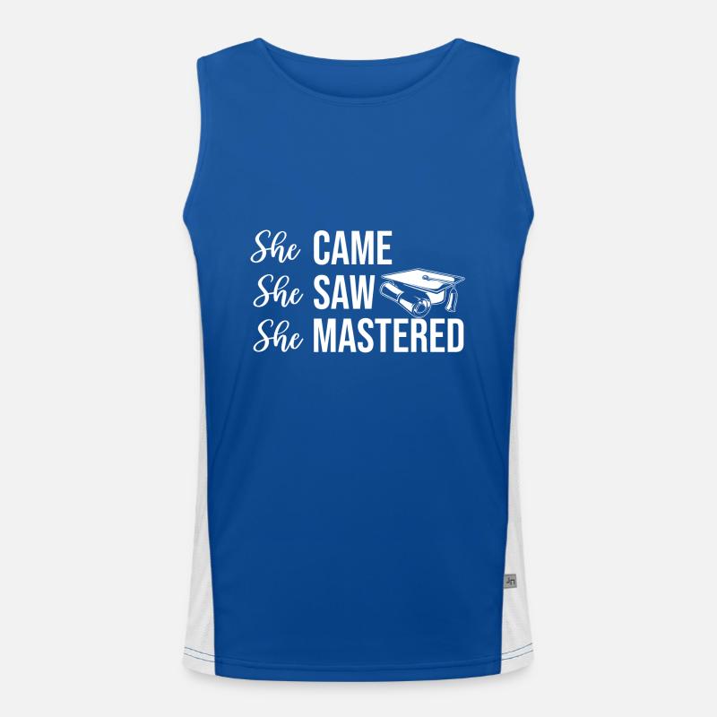 Master's Degree Studium Master Abschluss Funktionelles Kontrast-Tank Top für Männer 