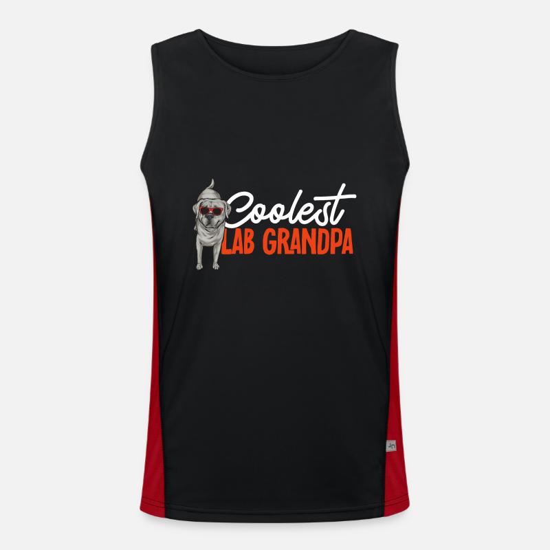 Silver Labrador Retriever Silver Lab Débardeur respirant contrasté Homme 