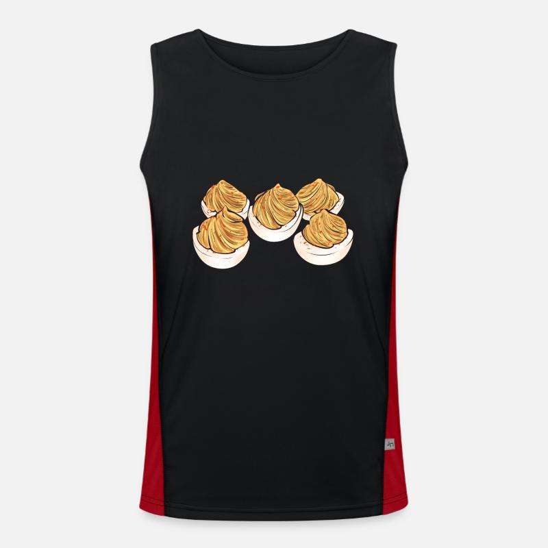 Stuffed Eggs Deviled Eggs - Men's Functional Contrast Tank Top  - black/red