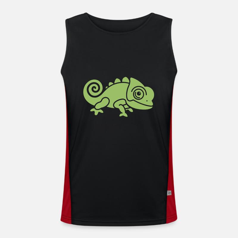 Chamäleon Funktionelles Kontrast-Tank Top für Männer 