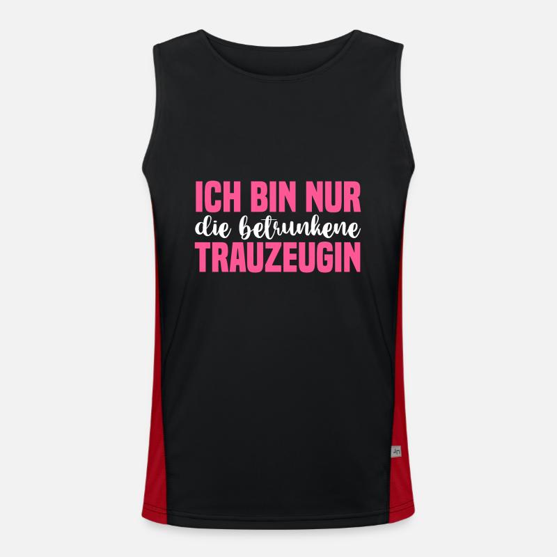 Hochzeit Junggesellenabschied Trauzeugin Funktionelles Kontrast-Tank Top für Männer 