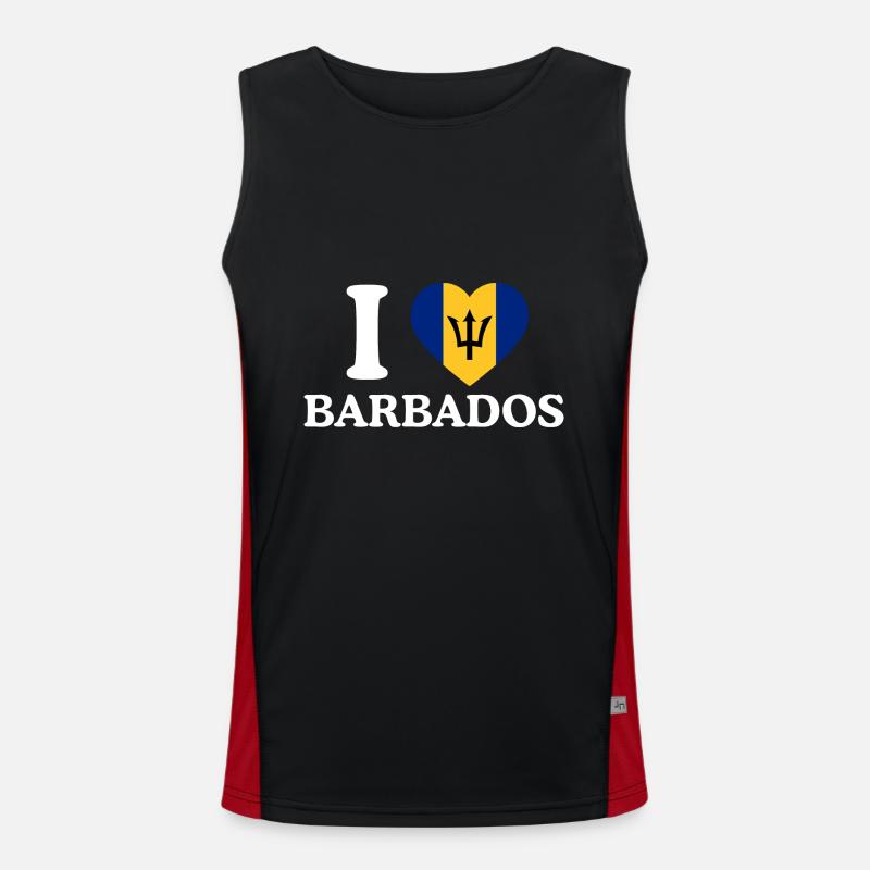 Drapeau de la Barbade Bayan barbadien Débardeur respirant contrasté Homme 