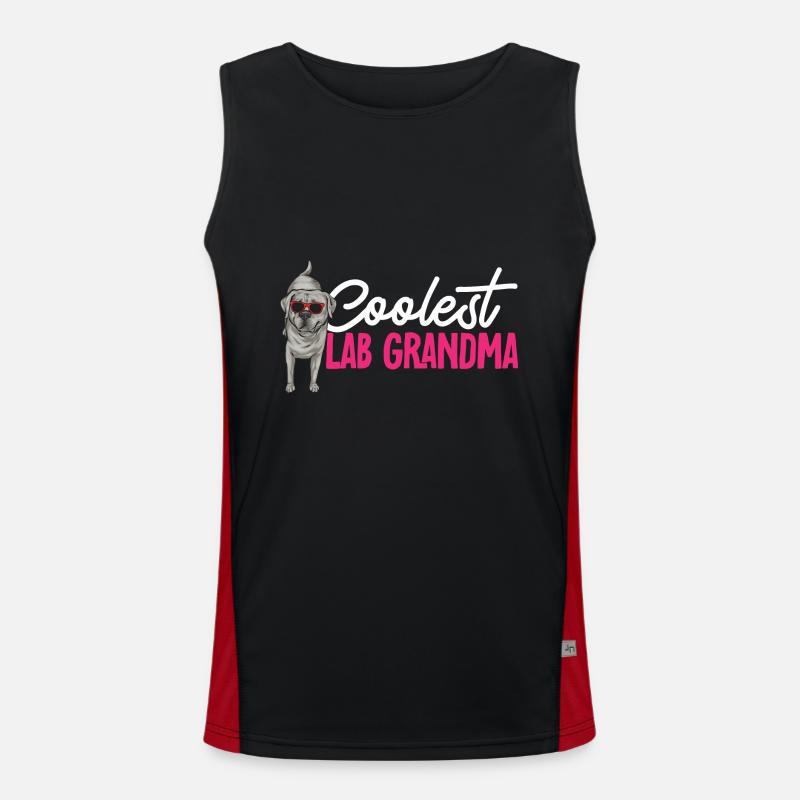 Silver Labrador Retriever Silver Lab Débardeur respirant contrasté Homme 