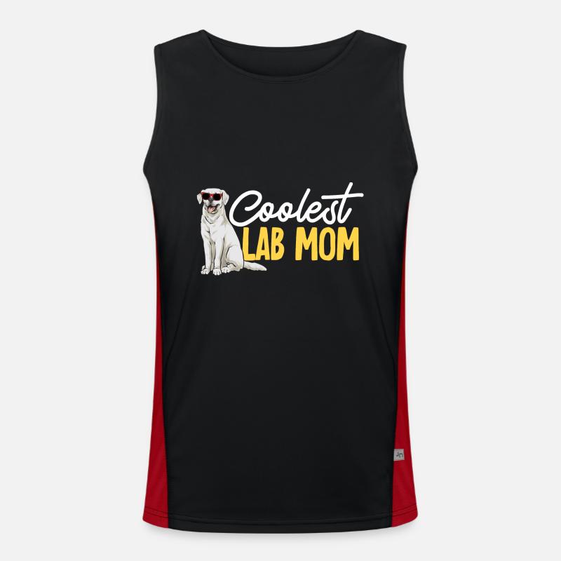 Weißer Labrador Retriever Weißer Lab Funktionelles Kontrast-Tank Top für Männer 
