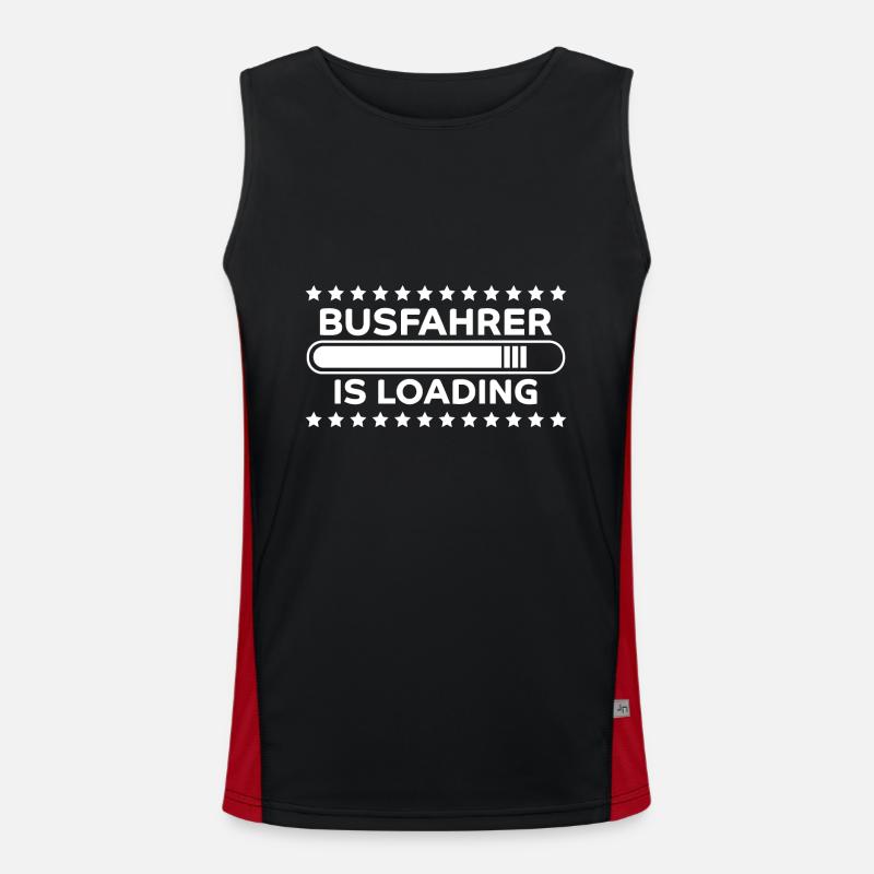Busfahrer Spruch Beruf Lustiges Busfahrer Geschenk Funktionelles Kontrast-Tank Top für Männer 