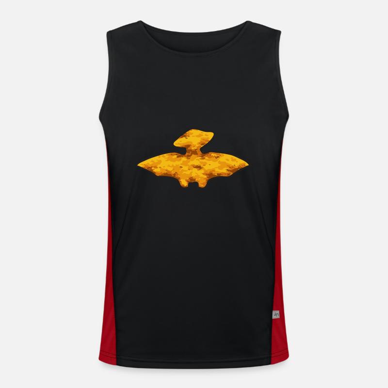 Dino Nuggets Dinosaur Chicken Nuggets Men's Functional Contrast Tank Top 