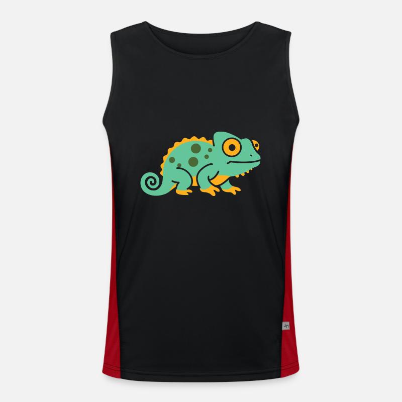 Chamäleon Funktionelles Kontrast-Tank Top für Männer 