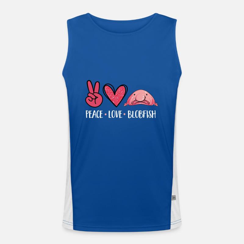 Blobfisch Funktionelles Kontrast-Tank Top für Männer 