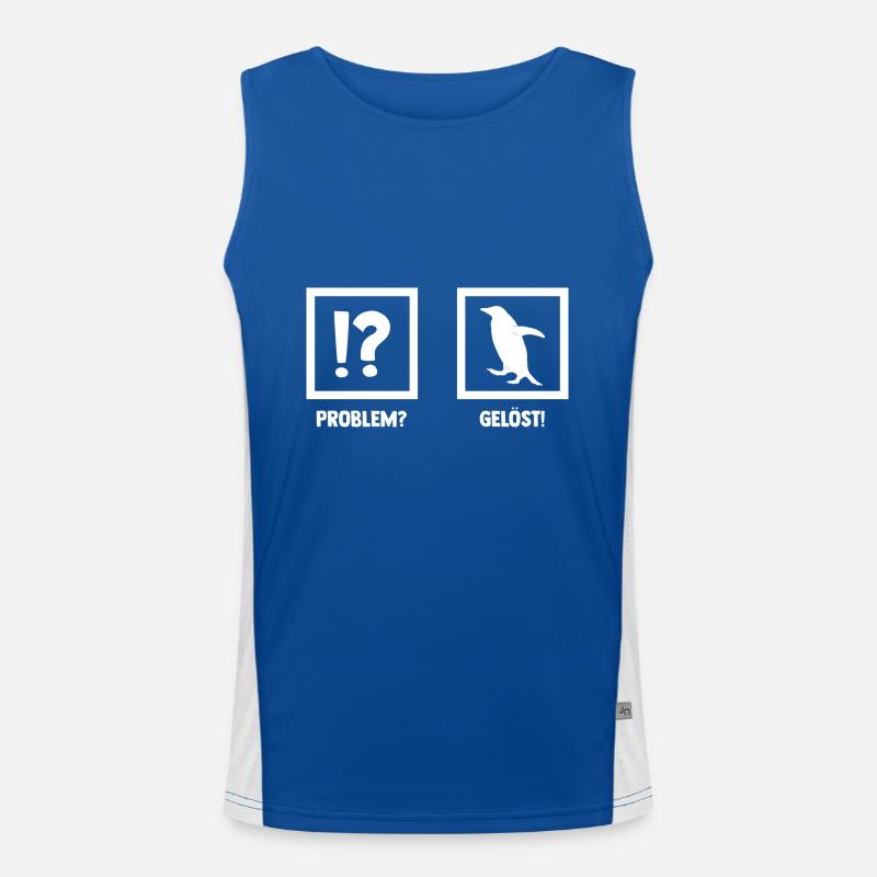 Pinguin Funktionelles Kontrast-Tank Top für Männer 