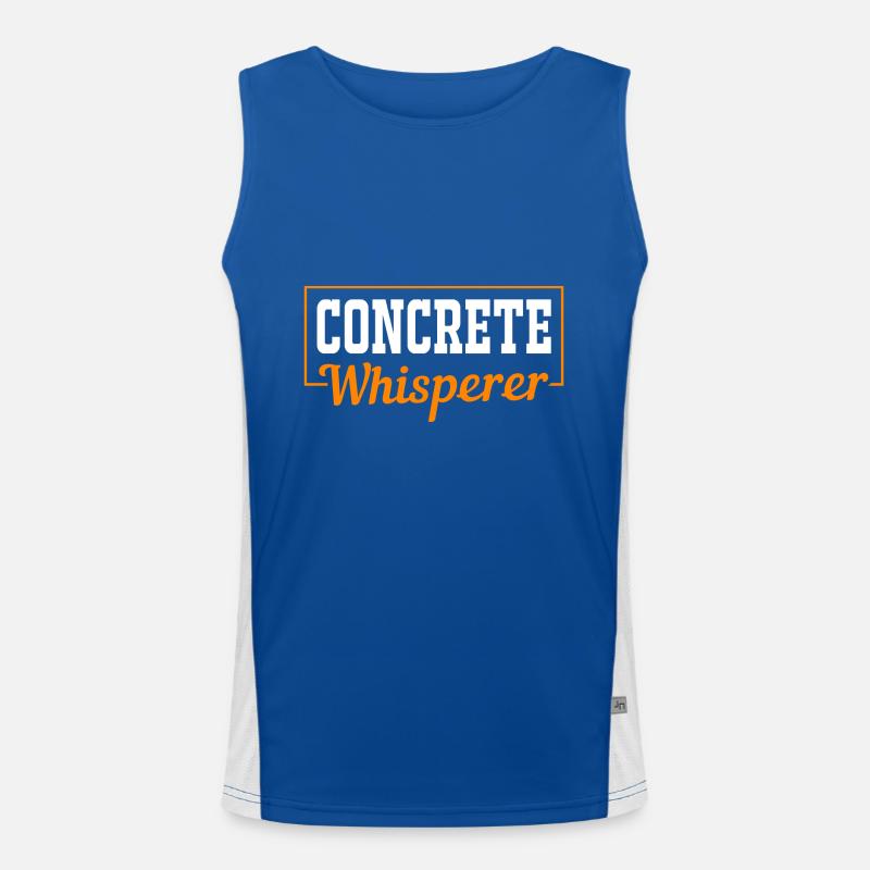 Construction Worker Construction Site Concrete Men's Functional Contrast Tank Top 
