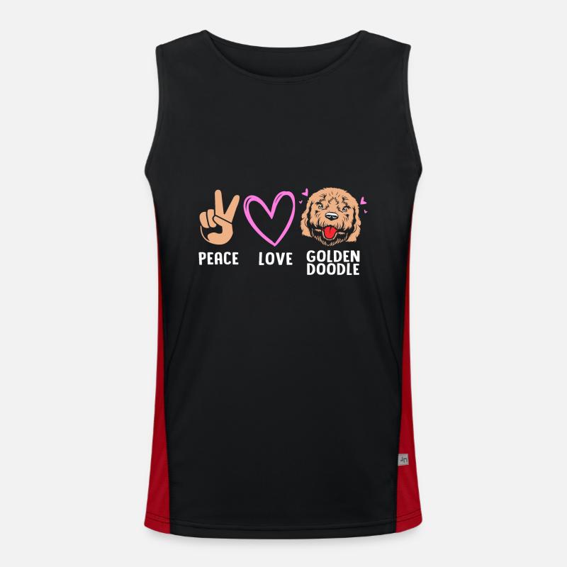 Goldendoodle Funktionelles Kontrast-Tank Top für Männer 