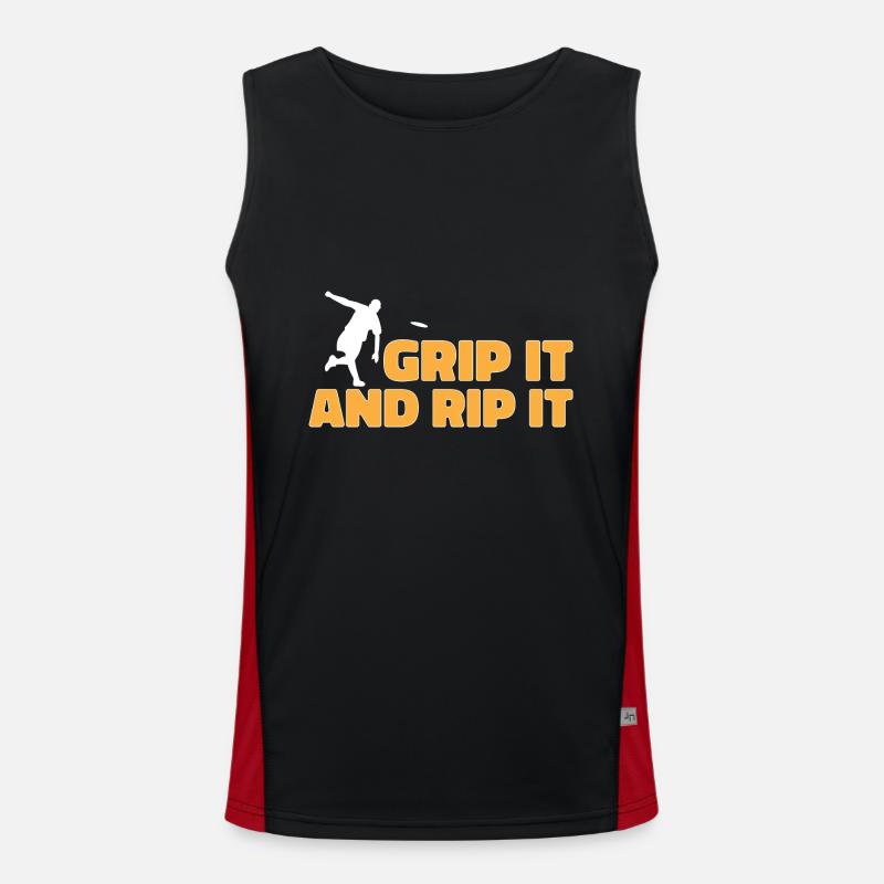 Discgolf Disc Golf Frisbee Funktionelles Kontrast-Tank Top für Männer 
