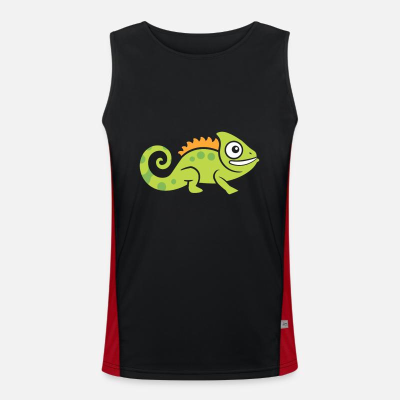 Chamäleon Funktionelles Kontrast-Tank Top für Männer 