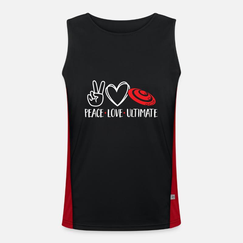 Ultimate Frisbee Throwing Disc Men's Functional Contrast Tank Top 