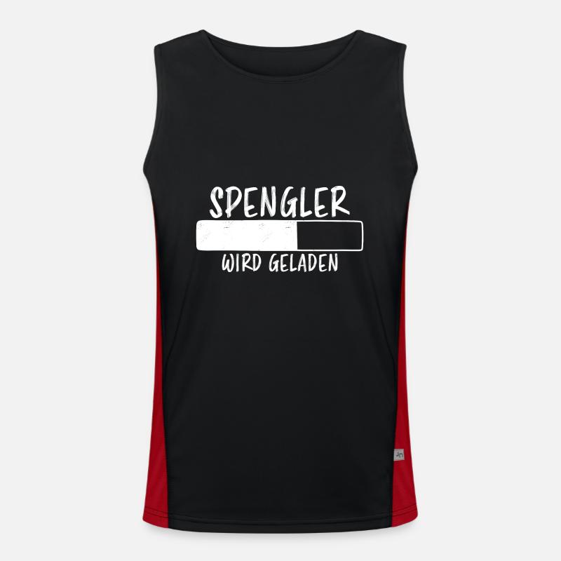 Spengler Spruch Beruf Lustiges Spengler Geschenk Funktionelles Kontrast-Tank Top für Männer 