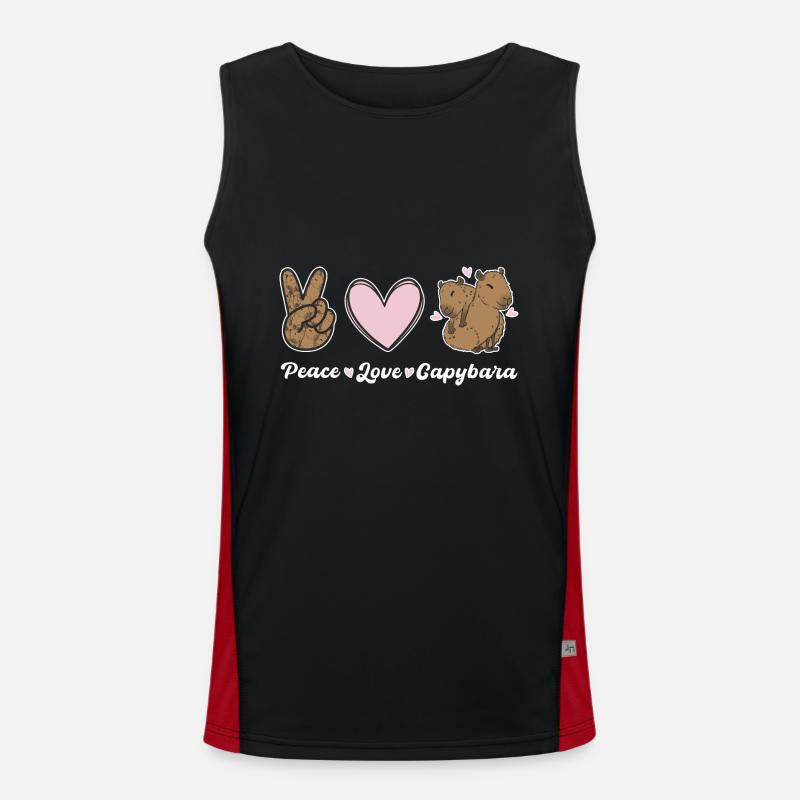 Capybara rodent Men's Functional Contrast Tank Top 