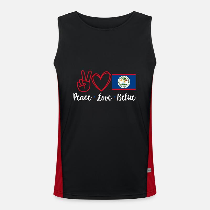 Belize Flag Belizean Men's Functional Contrast Tank Top 