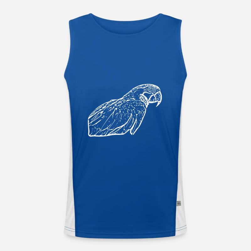 Perroquets Oiseau Blanc Débardeur respirant contrasté Homme 