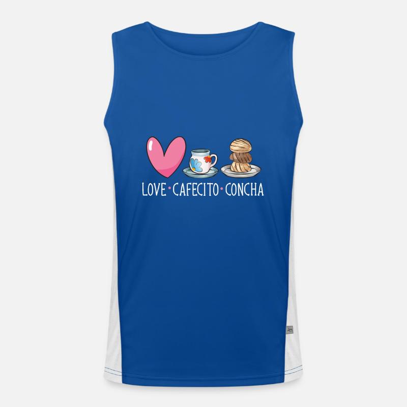 Concha Hispanic Mexikanisch Pan Dulce Funktionelles Kontrast-Tank Top für Männer 