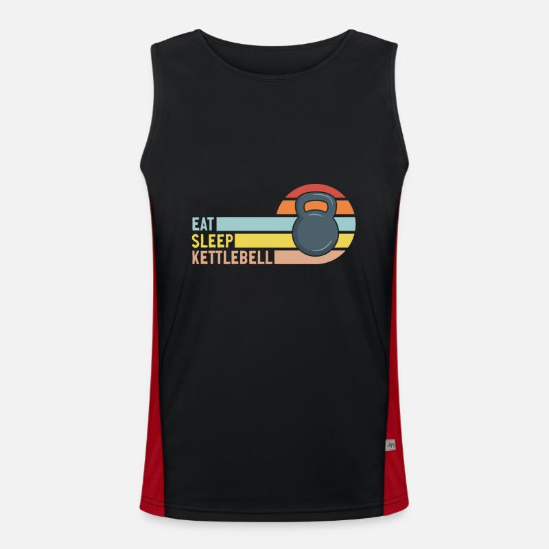 Kettlebell Workout Fitness Training Funktionelles Kontrast-Tank Top für Männer 