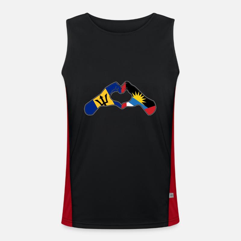 Drapeau d’Antigua-et-Barbuda Débardeur respirant contrasté Homme 
